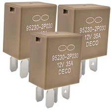 3-Pack 95230-2P030 Relay - 20A 12VDC 4-Pin SPST Automotive Relay - Compatible