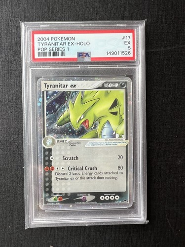 Tyranitar ex graded PSA 5 for sale on eBay