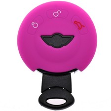 Auto Schlüssel Silikon Schutz Hülle Pink für MINI Cooper Clubman Car Key Cover