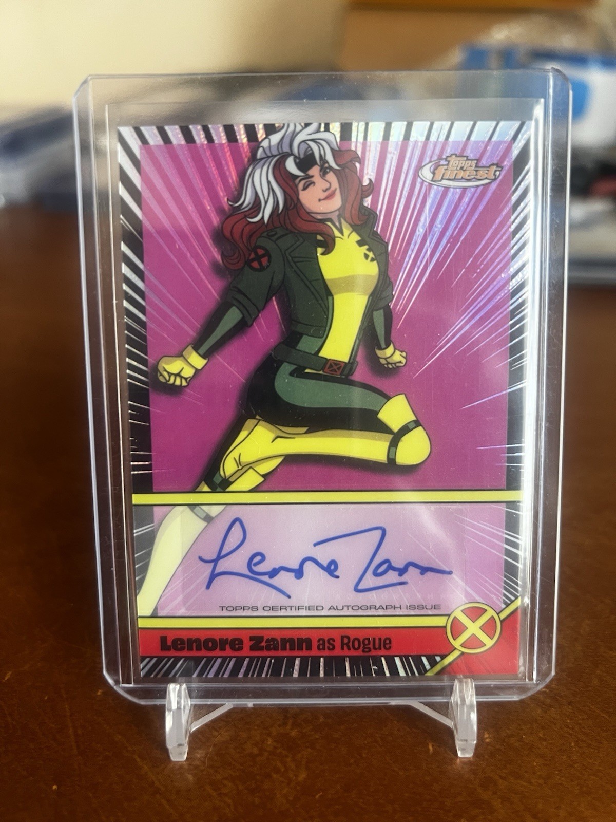 2025 Topps Finest X-Men '97 Lenore Zann as Rogue Voice Actor Auto #VA-LZ Marvel