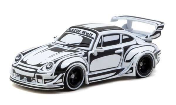 Tarmac Works T64-TL017-JV 1/64 Porsche RWB 993 Diecast Model Car, Silver, New