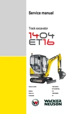 Wacker Neuson Excavator ET16 1404 Service Manual PDF