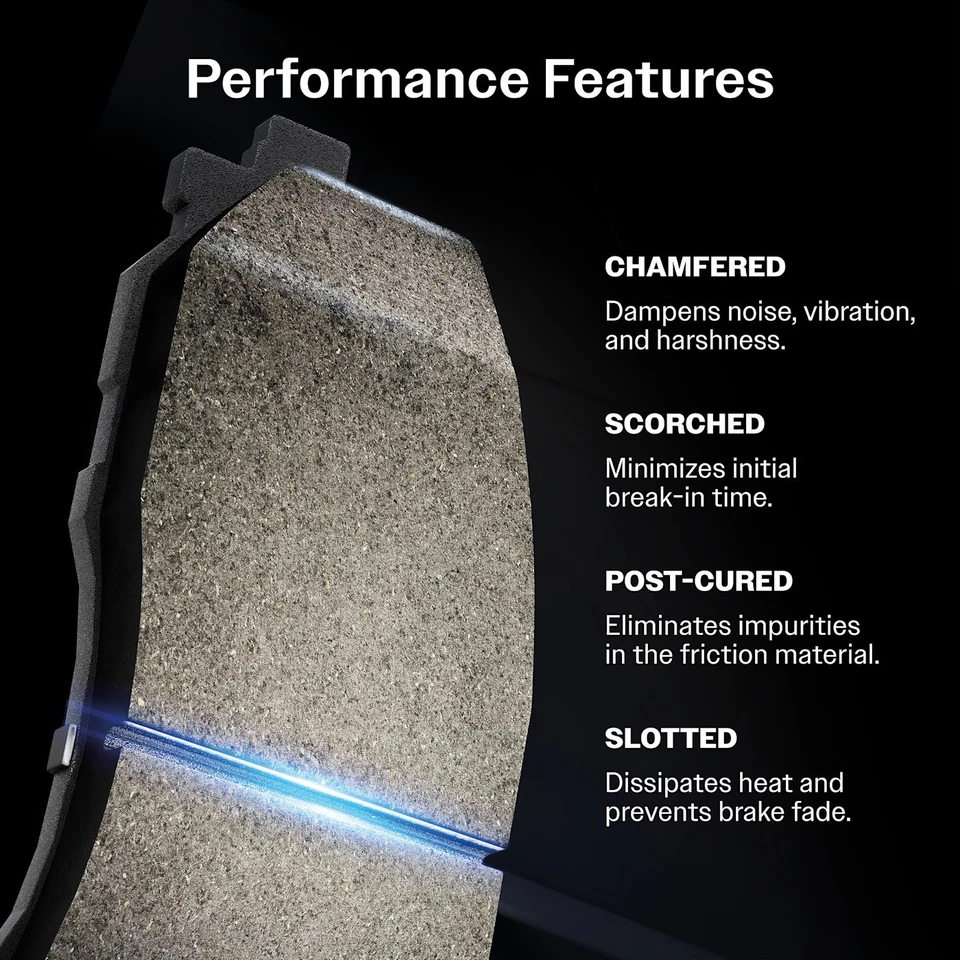 TEC KTC-100224 Brake Pad Sets 4-Wheel Set Front & Rear for Acura TSX Accord Foto 3 de 4