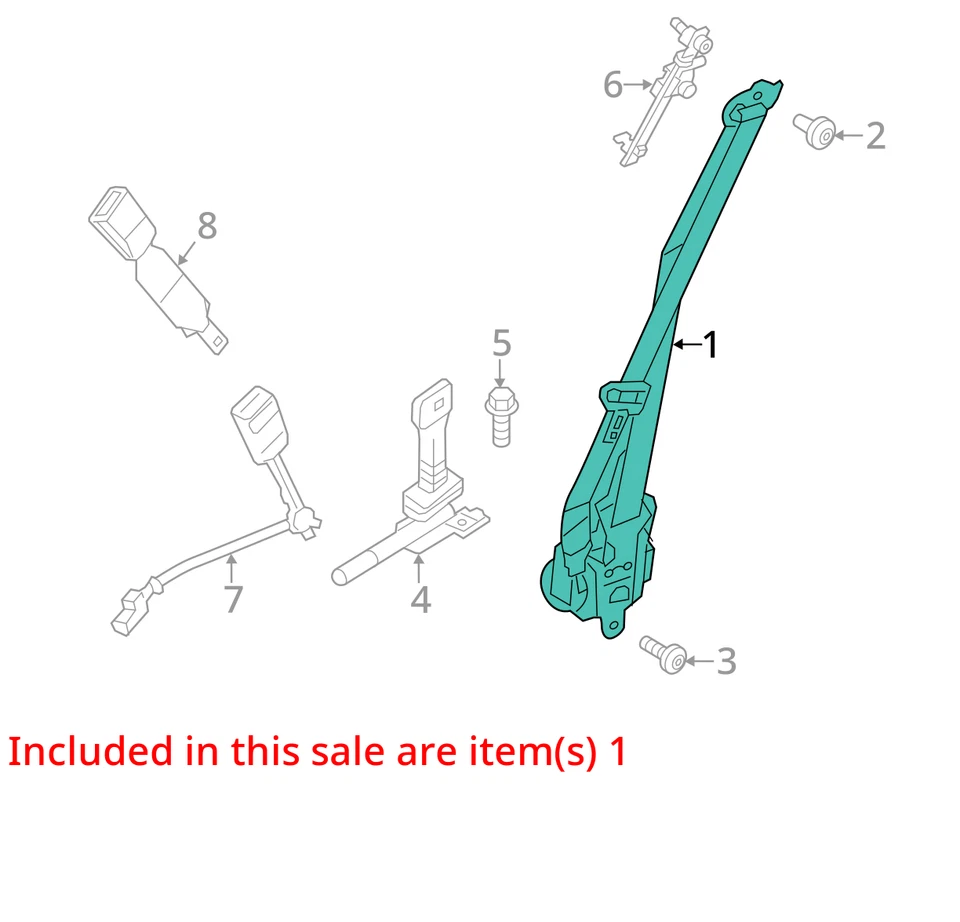 Seat Belt Front Bucket Seat Driver Retractor Fits 13-19 TAURUS 3005816 Foto 3 de 4