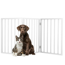 Pet Gate - 3-Panel Indoor Foldable Dog Fence for Stairs, Hallways, or Doorways