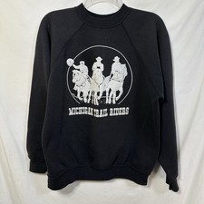 Vintage Michigan Trail Riders Large Crewneck Sweatshirt Equestrian Cowboy Horse
