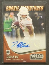 2021 PANINI DRAFT PICKS THREADS ROOKIE SIGNATURES TS-TBL 🏈🏈 TARIK BLACK BRONZE