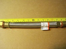  2984. Water Heater Connector 3/4" FIP x 3/4" FIP x 12" L S/Steel