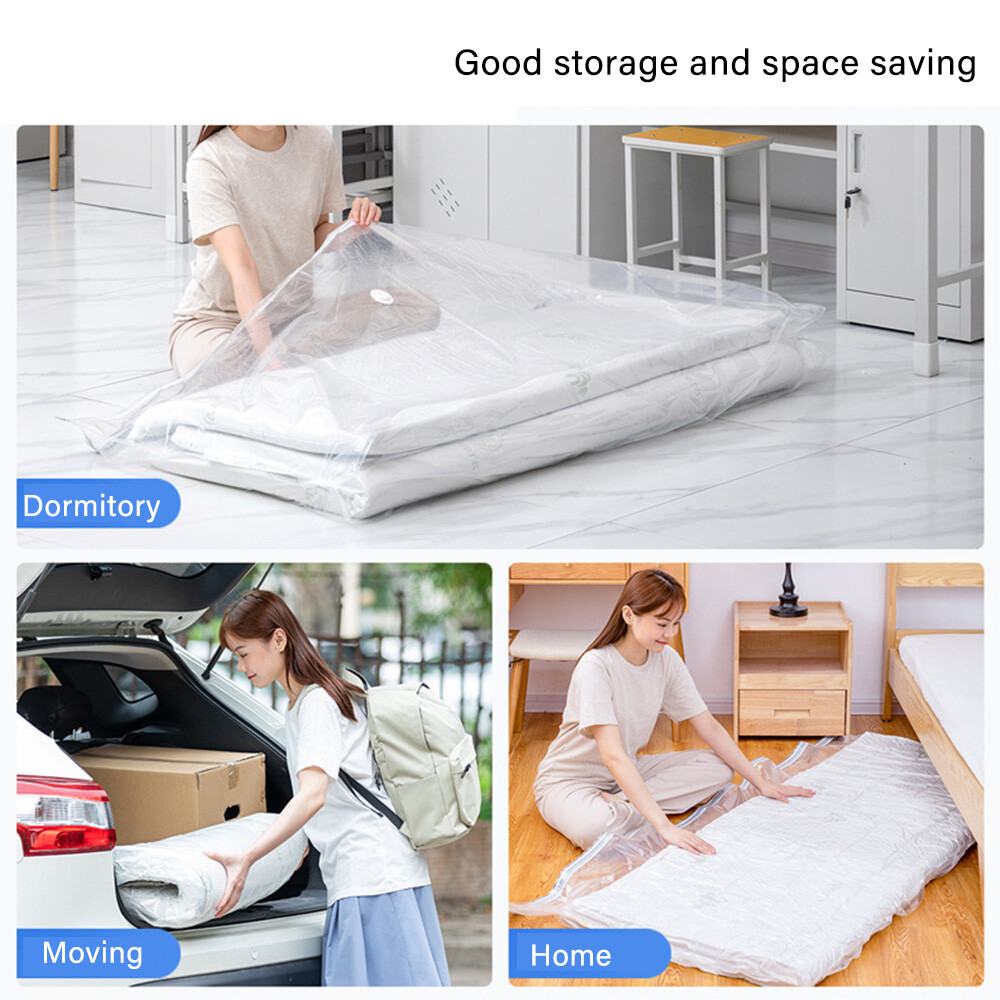 Mattress Vacuum Storage Bag Small L 180 X 80 X 30 cm Zip Seal Leak