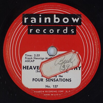 FOUR SENSATIONS: Heaven Knows Why  53 Rainbow R&B Vocal Group 78 