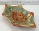 Royal Haeger Ashtray 138 Pottery Retro Vintage Mid Century Orange Green