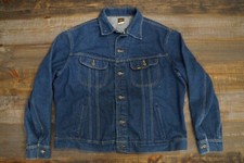 Vintage Lee Riders Blue Denim Trucker Jacket Mens 48L 100 Cotton