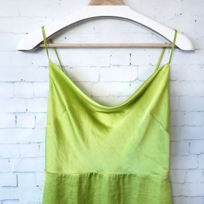 aritzia green satin dress Only Slip Satin Midi Dress