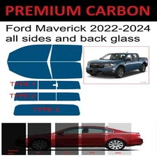 Premium Nano Carbon Window Tint fits Ford Maverick 2022-2024 Precut Tint