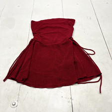 Fashion Nova Red Sleeveless Bailey Metallic Mini Dress Women's Size Large NEW