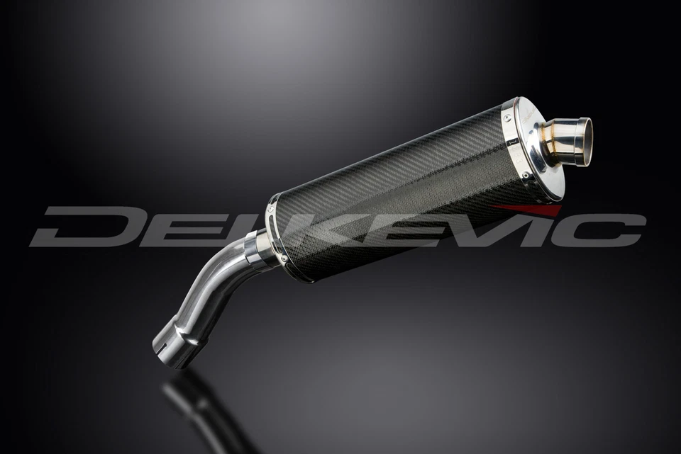 Kit silenciador de escape de carbono oval BMW F800R 2009-2016 Delkevic 14" - Imagem 3 de 4