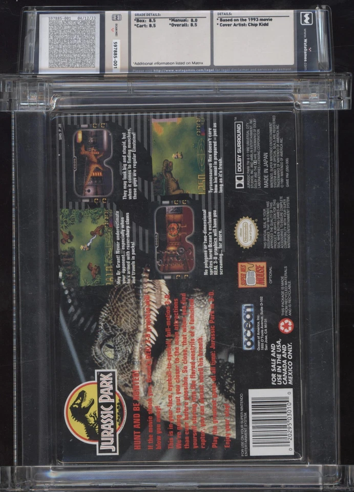 SNES 1993 Ocean | Jurassic Park | USA CIB WATA 8.5 - Image 2 of 2