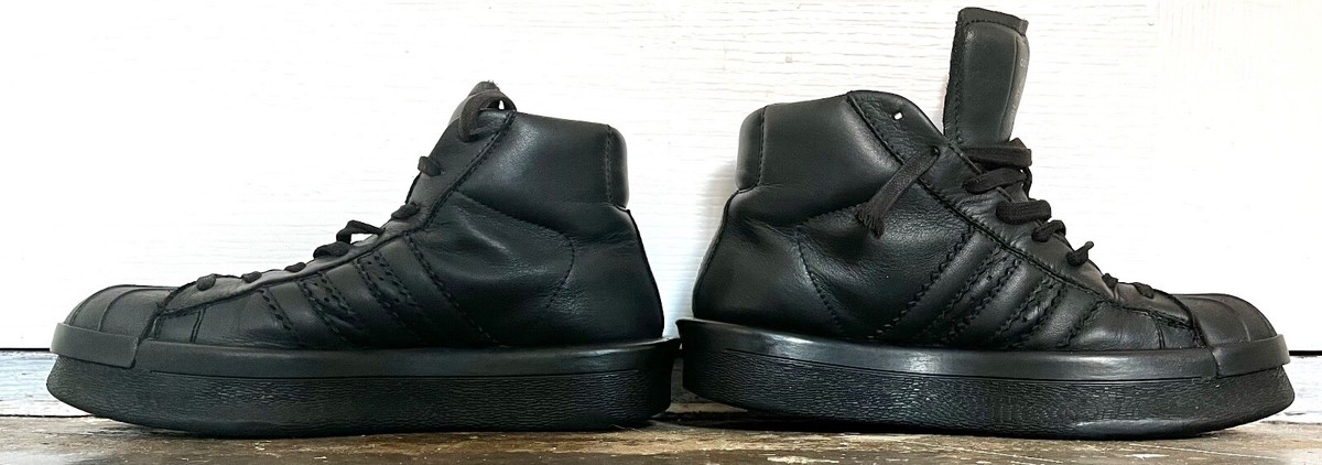 Adidas x Rick OWENS Mastodon Triple Black Leather Sneaker Adidas x Rick OWENS Mastodon Triple Black Leather Sneaker
