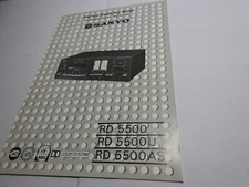 Sanyo RD 5500/5500U75500AS Instruction Manual