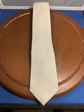 Liely Dacha Men's Gray Poly Linen Blend Tie Solid Necktie Vintage