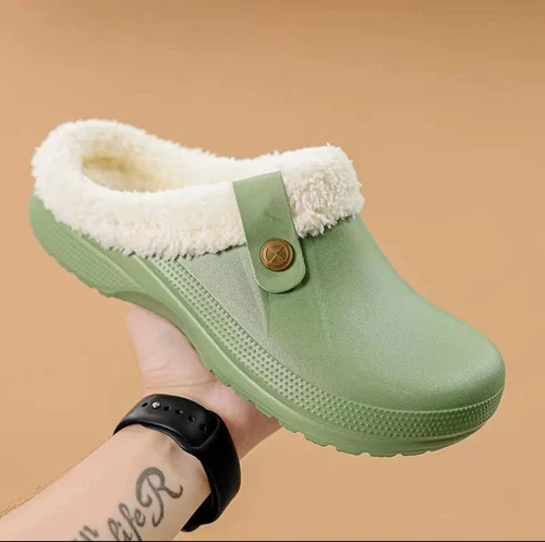 Herren Damen Hausschuhe klassisch gefüttert warm Kunstfell Slipper Paar Clogs-DE - Bild 28 von 30