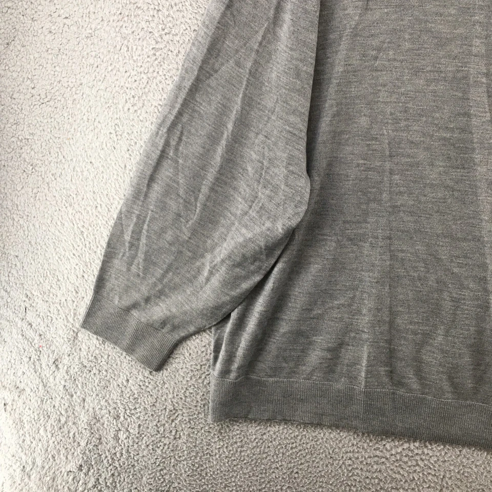 Van Heusen Sweater Mens 6XL Gray Long Sleeve Pullover Wool Blend Crewneck NEW - Image 3 of 4