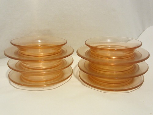 Pink depression glass saucer fruit bowl dish VINTAGE - Picture 6 of 6