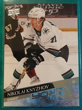 2020-21 UPPER DECK NIKOLAI KNYZHOV YOUNG GUNS ROOKIE #492 SAN JOSE SHARKS