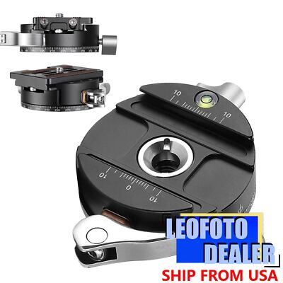 Leofoto PCL-60+NP-60 60mm panning lever release clamp with Plate Black