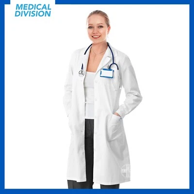 Camice per medico da DONNA in cotone sanfor 100% bianco - laboratorio farmacista