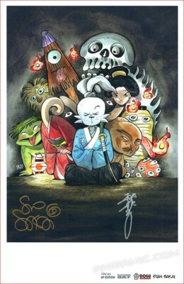 PEACH MOMOKO Stan Sakai SIGNED ART PRINT Usagi Yojimbo SDCC Demon