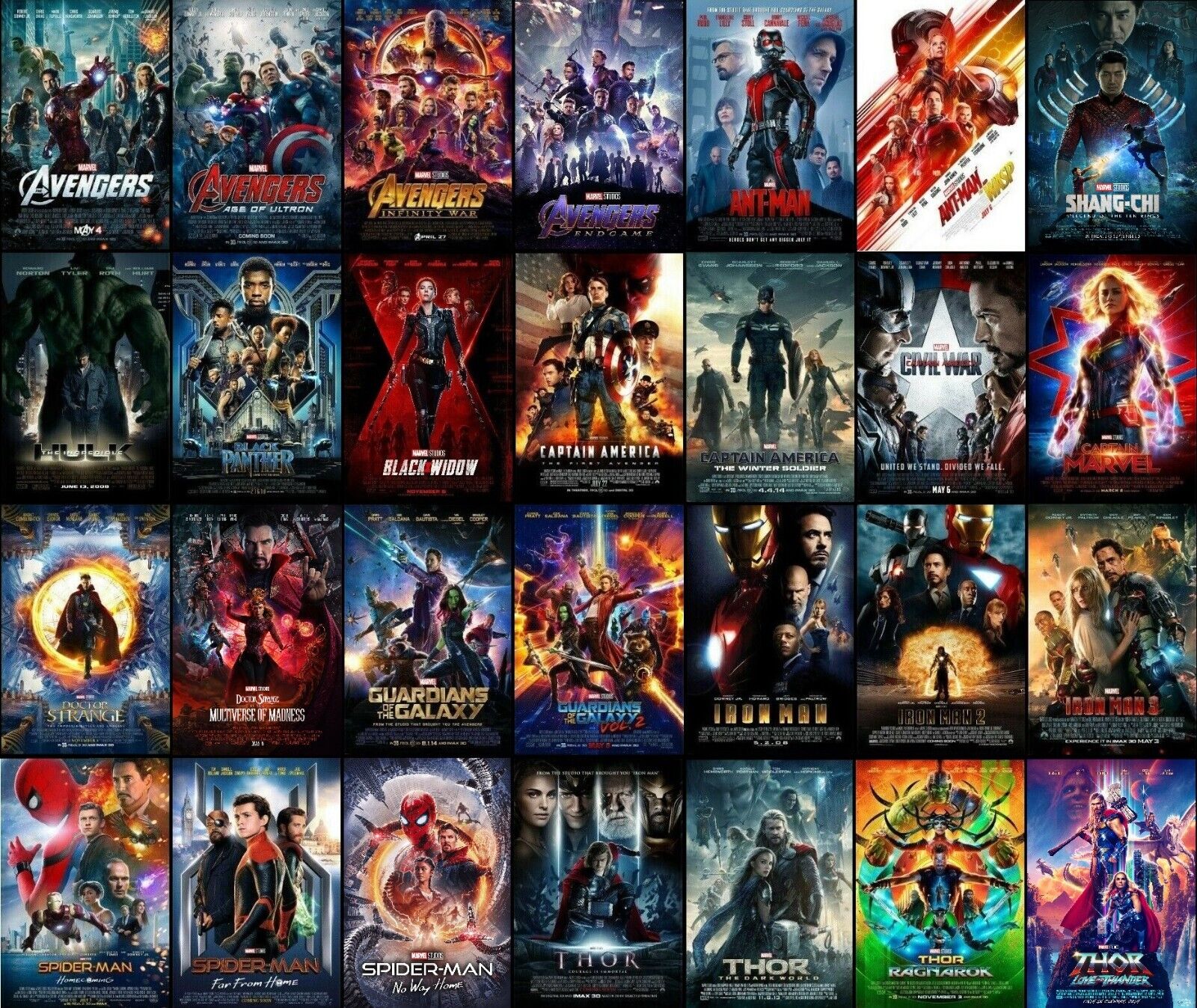 Marvel MCU Avengers Movie Poster Collection Bundle Lot - Set of 31 - NEW USA