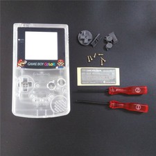 GBC Nintendo Game Boy Color Replacement Housing Shell Screen Clear Mario USA 