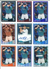 2013 Topps Chrome Red Ref Mike Zunino Auto Rookie Card Lot 9 Diff, 8 Refractors