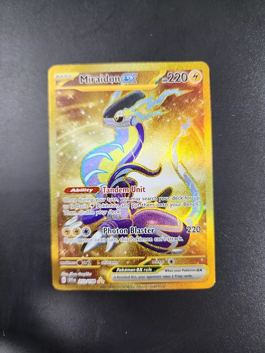 Miraidon ex Gold SR Pokemon Scarlet/Violet 253/198 ENGLISH NM/Mint