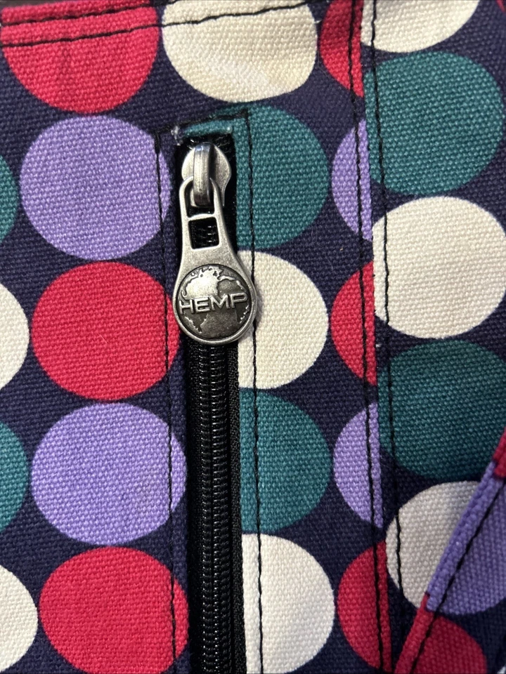 SATIVA Colorido Cáñamo Lunares Hombro O Mochila Versátil Bolso Cartera Vegano Foto 2 de 4