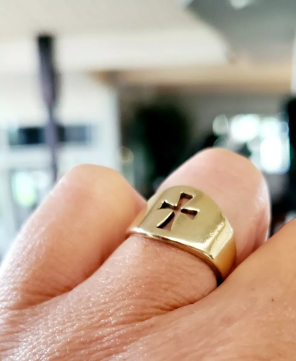 James avery gold cross ring online