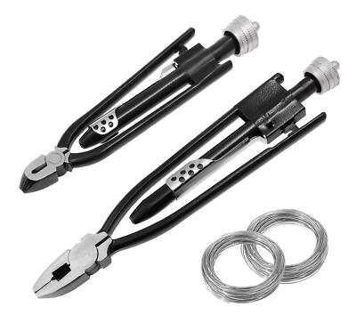 2 Pieces Aircraft Safety Wire Twisting Pliers Tools Set 6'' & 9'' Heavy Duty Wire 