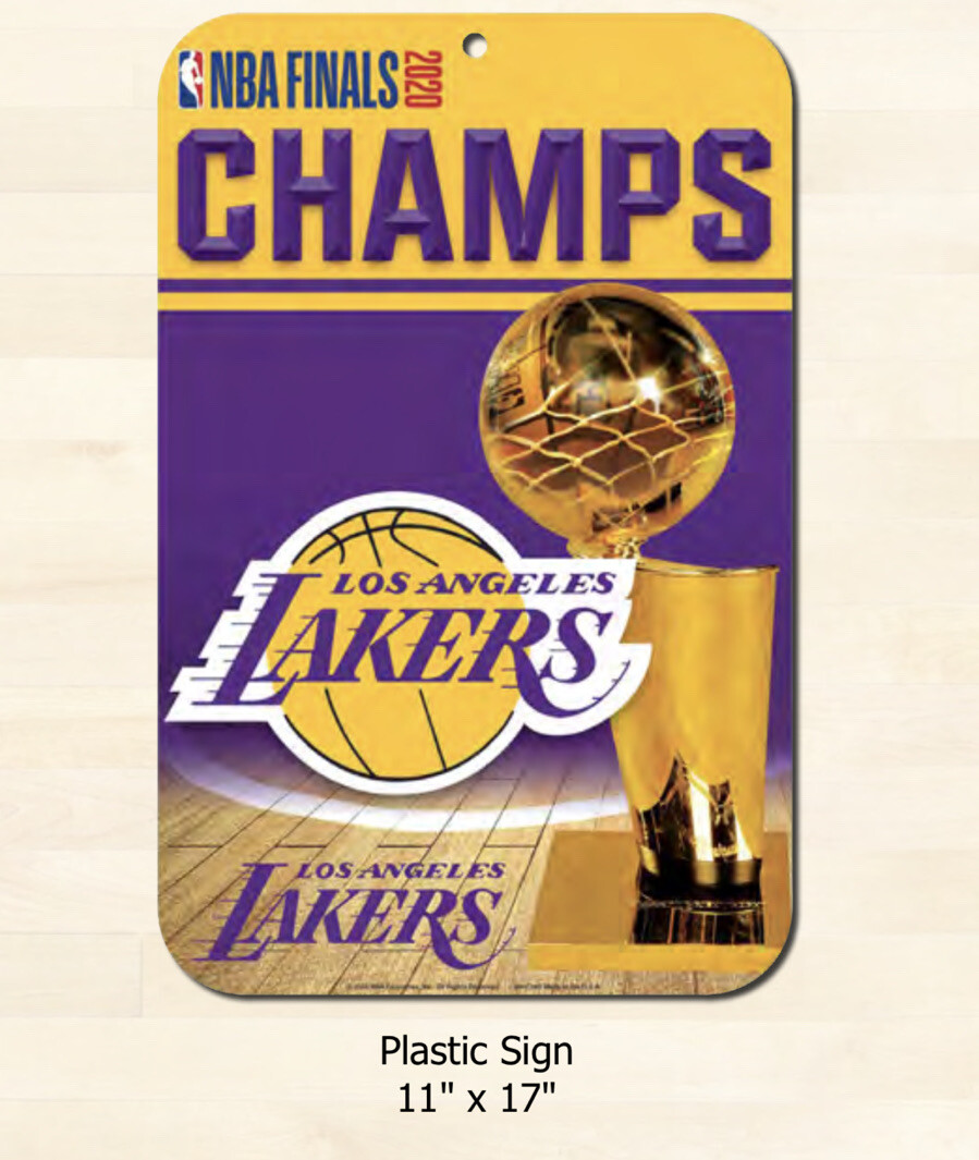 Los Angeles Lakers 2020 17X 11x17 Plastic Sign NBA FINALS | eBay 