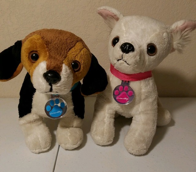 2008 Nintendogs 14" Plush Beagle and Poodle Dog Interactive Toy Tested