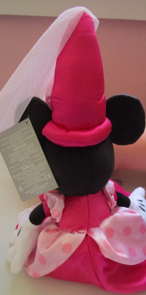 New Disney Parks Plush Minnie Mouse Princess In Pink Toy 15 in tall approx - Image 2 of 2
