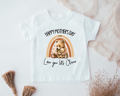 Personalisiertes Happy Mother's Day T-Shirt, Shirt zum ersten Muttertag, Geschenk für Mama