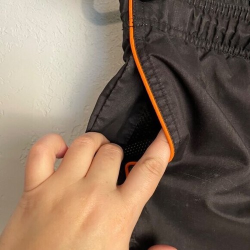Nike Black Red Lightning Swim Trunks with Pockets Sz S - Picture 3 of 7