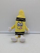 2024 Crayola Crayon Plush Character Yellow Laser Lemon Stuffed Toy Hallmark Used