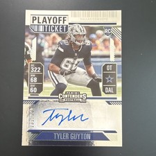 Panini Contenders Rookie Playoff Ticket Auto Tyler Guyton #169 /149 Cowboys NFL