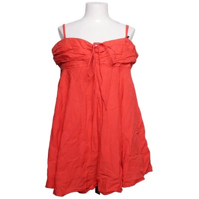 Primark, Kleid, Größe: 48, Rot, Baumwolle/Leinen, Einfarbig, Damen #uoL