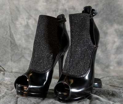 Fendi 'Victorian' Peep Toe Shield Bootie - Size 37.5 immaculate