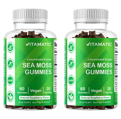 2 Pack Vitamatic Irish Sea Moss Gummies - 60 Vegan Gummies