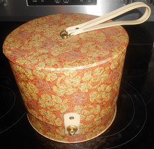 Vintage Everbest Original Hat / Wig travel case box w/wig Mannequin Hollywood FL