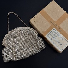 Vintage Jablonex Rhinestone Evening Bag 1960s Silver Crystal Mesh Purse Gift